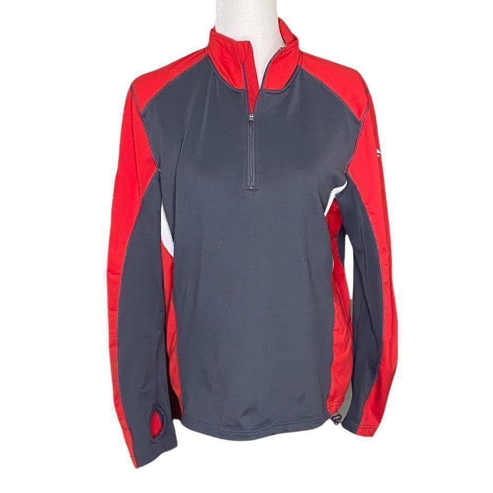 TCM Gray Red Pullover Athletic Active Sport SZ M